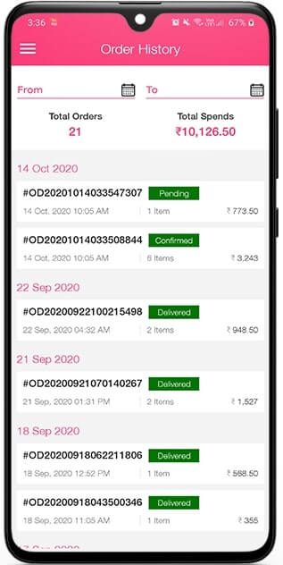 Order History