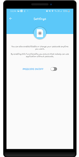Passcode On/Off