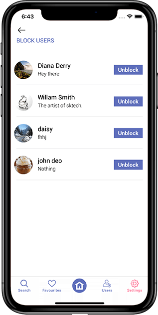 Block Users List