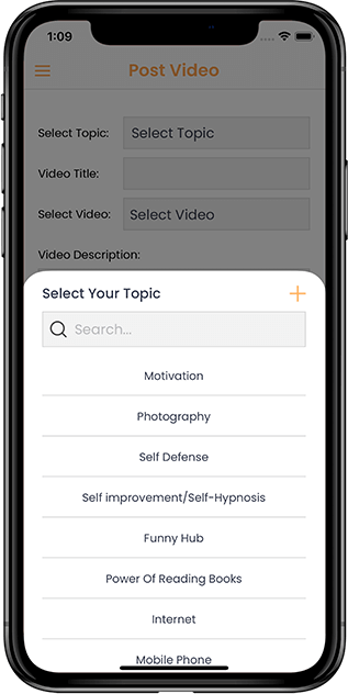 Speaker can add a video with the topic
