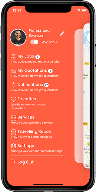 Quick Access Side Menu